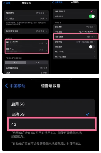 金城江苹果手机维修分享iPhone14如何切换4G/5G? iPhone14 5G网络切换方法 